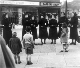 Photo:View of Salvation Army Singers in Church Street 1958
